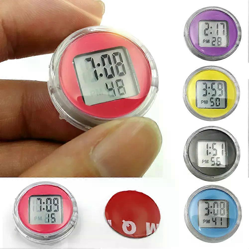 Mini Precision Motorcycle Watch Waterproof Digital Display Clock Watch Motorcycle Decor Auto Mount Dial Clock Motorcycle Styling