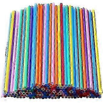 1000 Pcs Colorful Plastic Long Disposable Drinking Straws