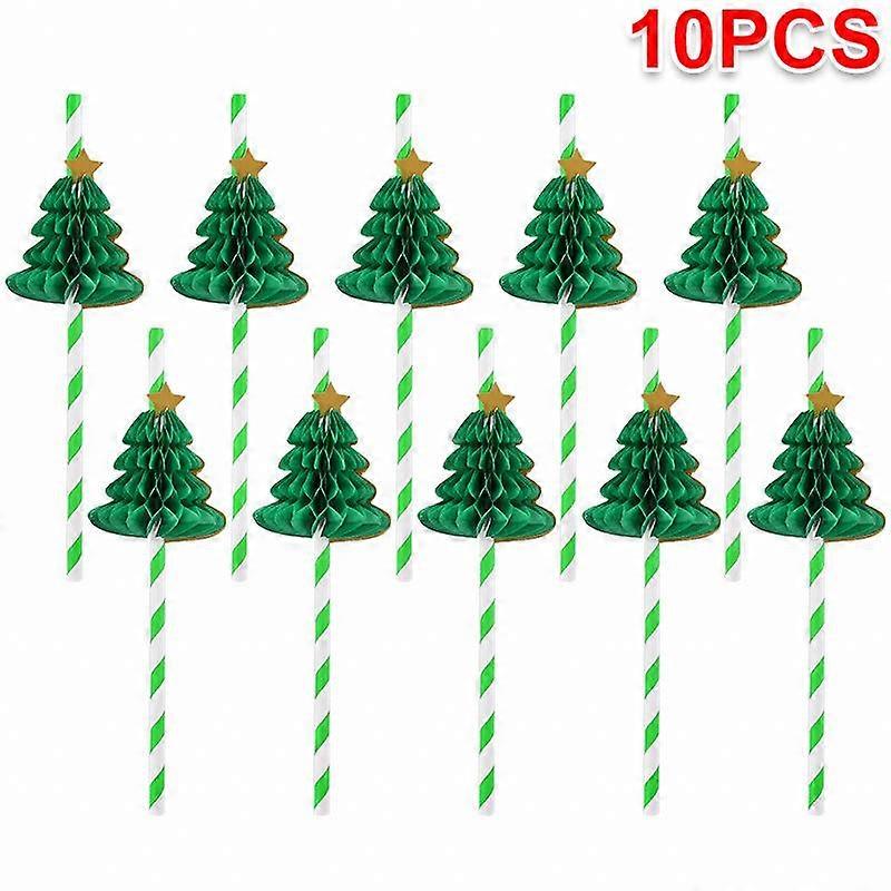 Disposable straw strips with exquisite patterns for decorating Christmas trees creating a festive atmosphere