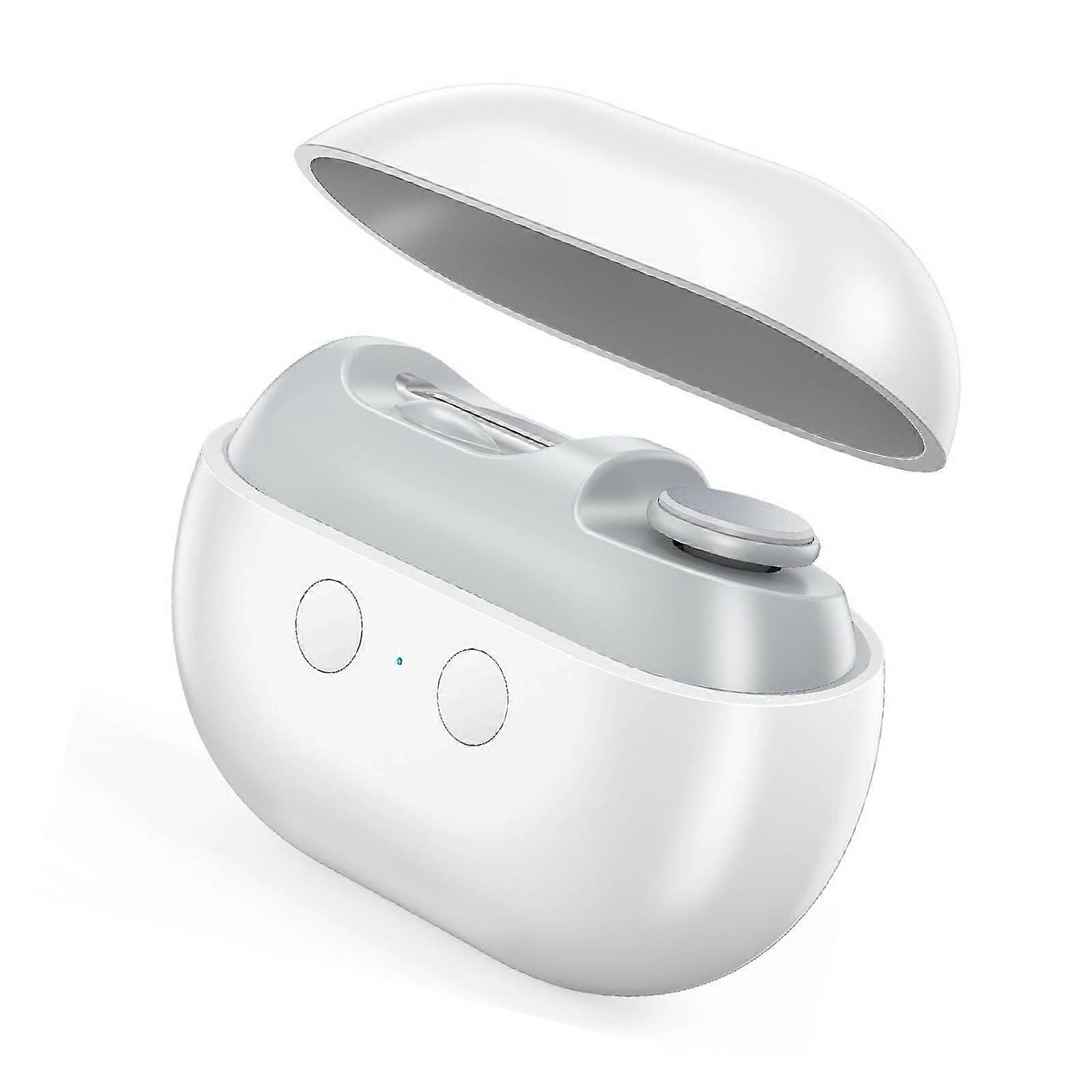 Quick Charging Electric Unguis Cutter With 360° Turn Head Quiet Action For Precise Shaping Children Friendly Plan  White