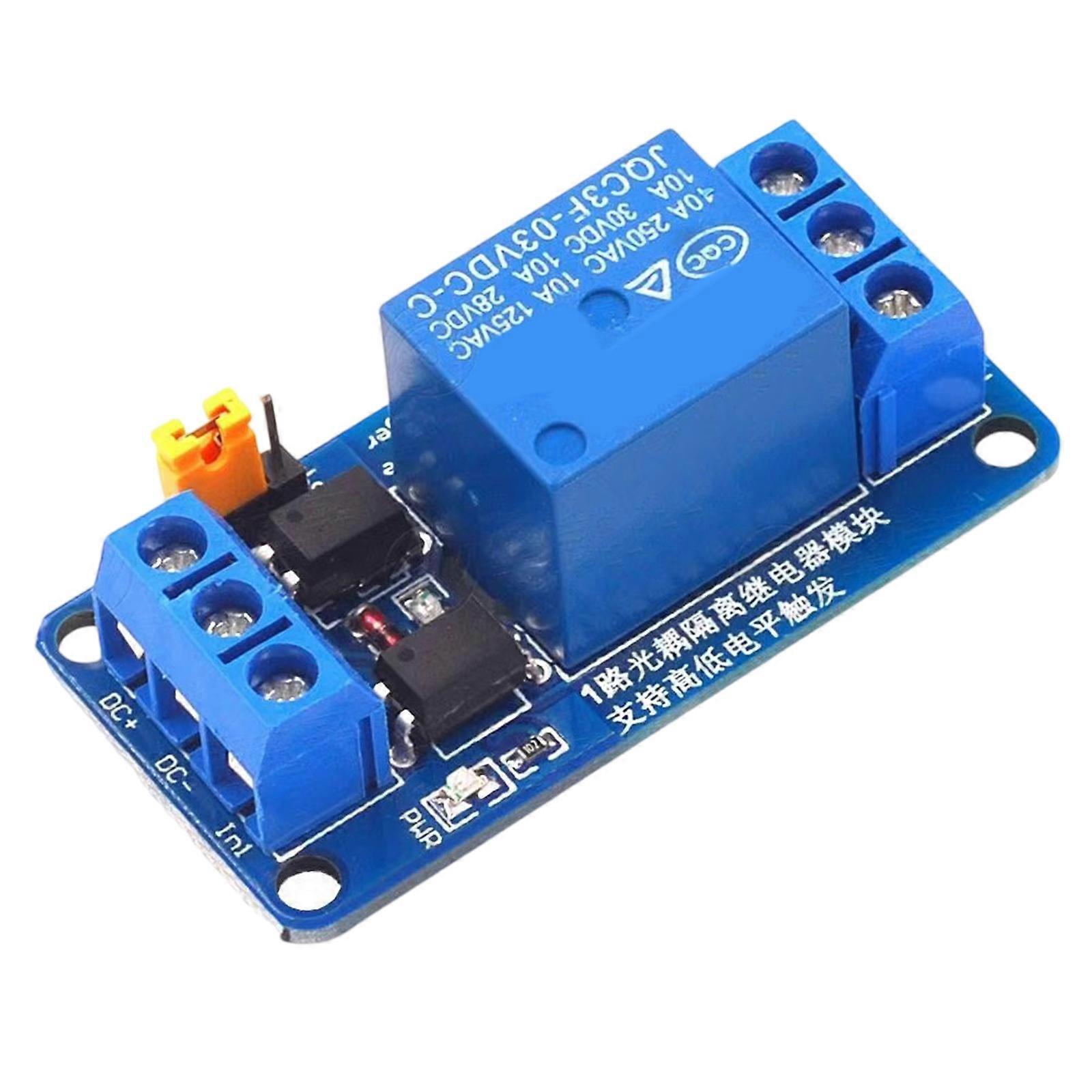 Single Poles Relays Switcher Module Adjustable Triggering Voltages 3.3V 5V 12V 24V Optocoupler Isolation Status Indicator Safe Mode Multicolor