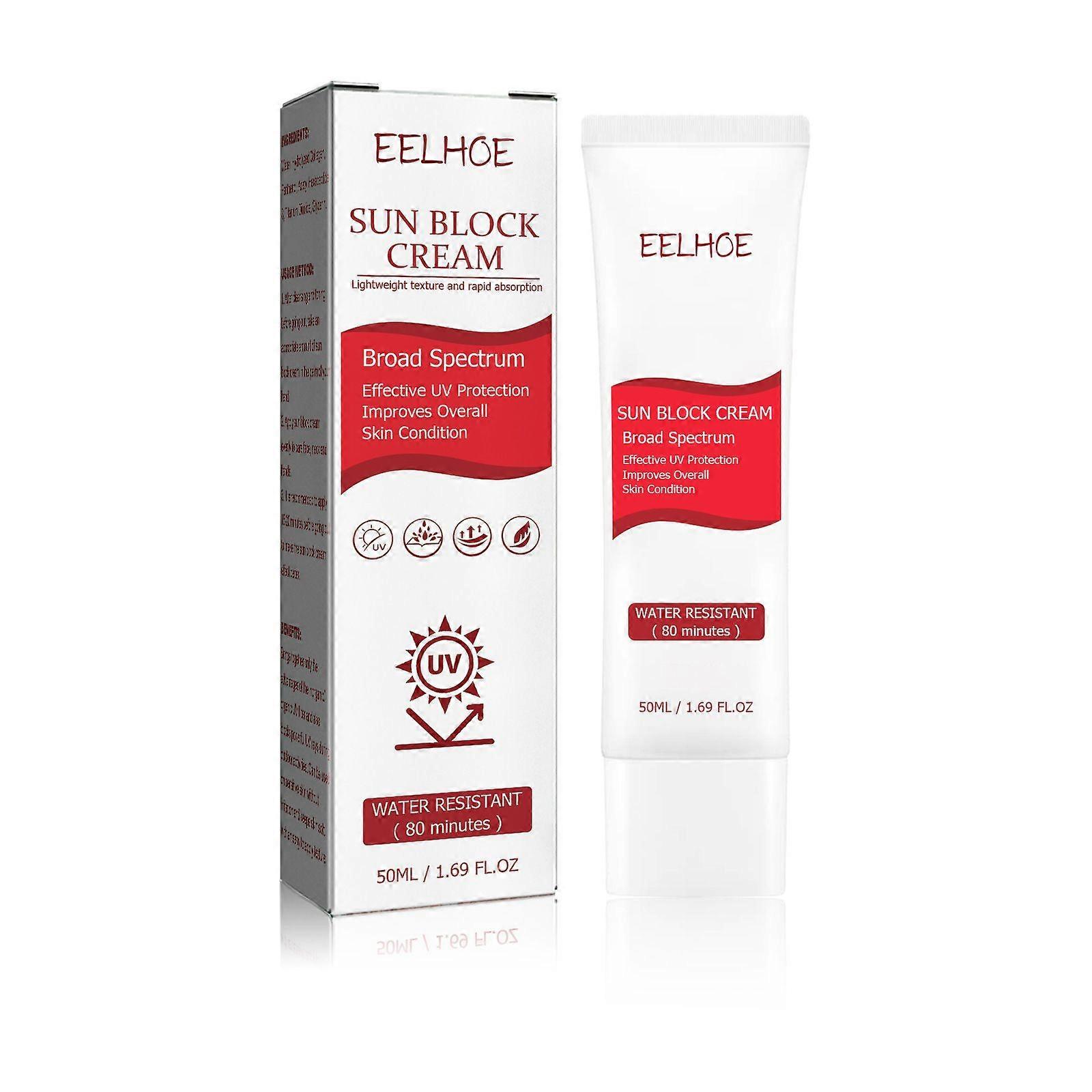 EELHOE Sunscreen, Summer Outdoor Protection, Refreshing, Non-Sticky, Uv Blocking, Moisturizing, Hydrating And Protective Cream