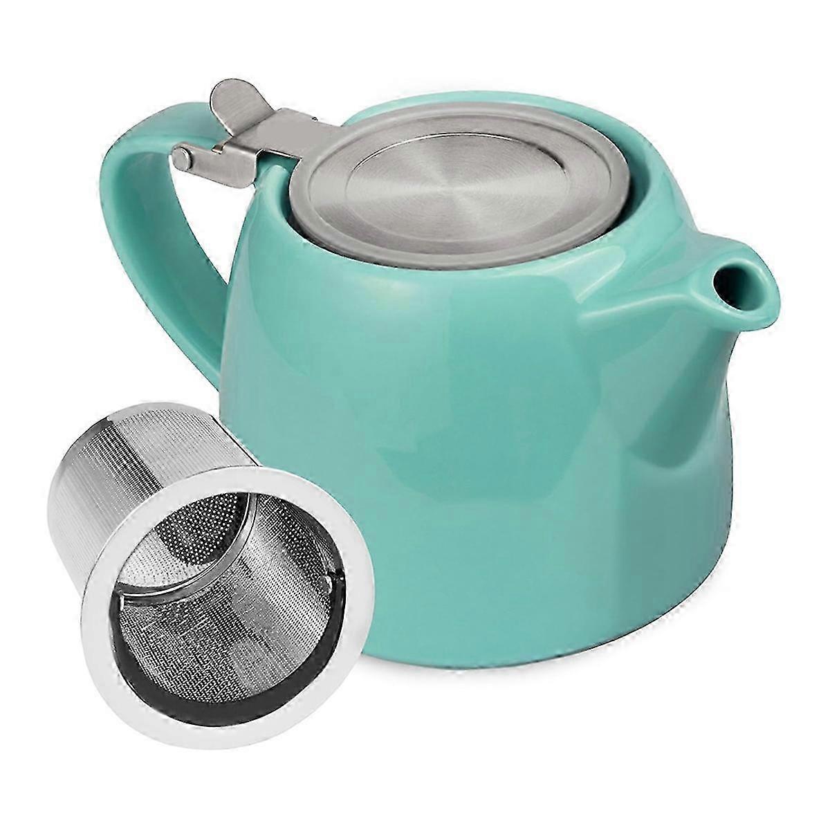 Ceramic Teapot with Tea Infuser Tea Pot compatible Loose Leaf Tea,A