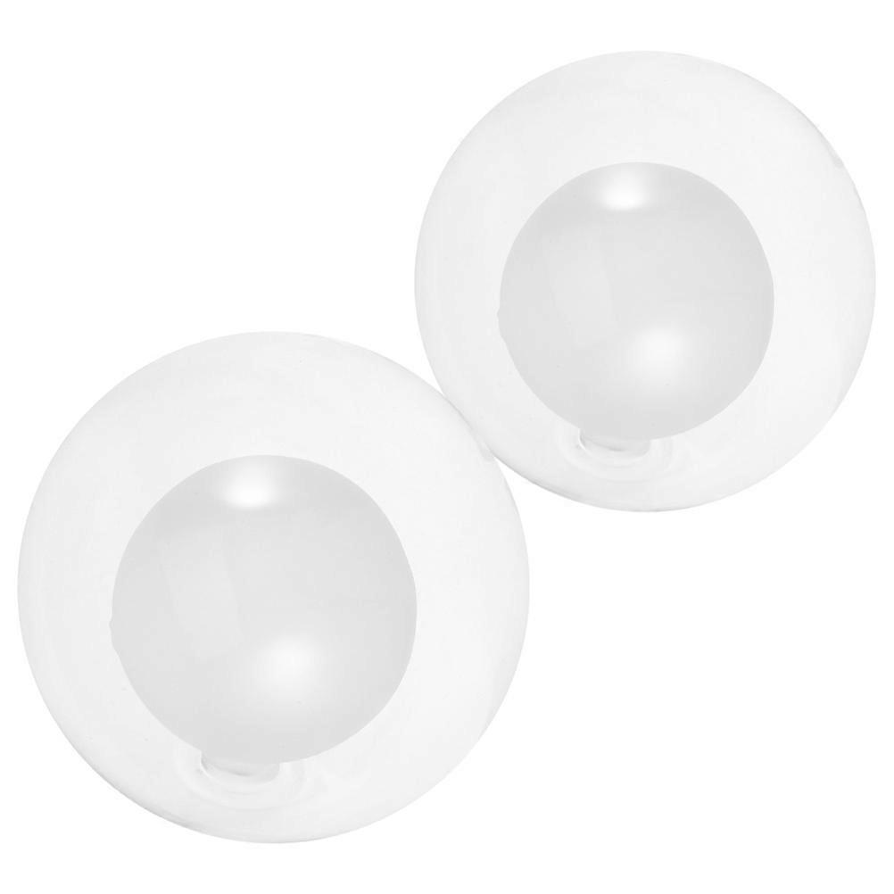 Double Layer Glass Lamp Shade for Decor 2Pcs Transparent Ceiling Light Cover