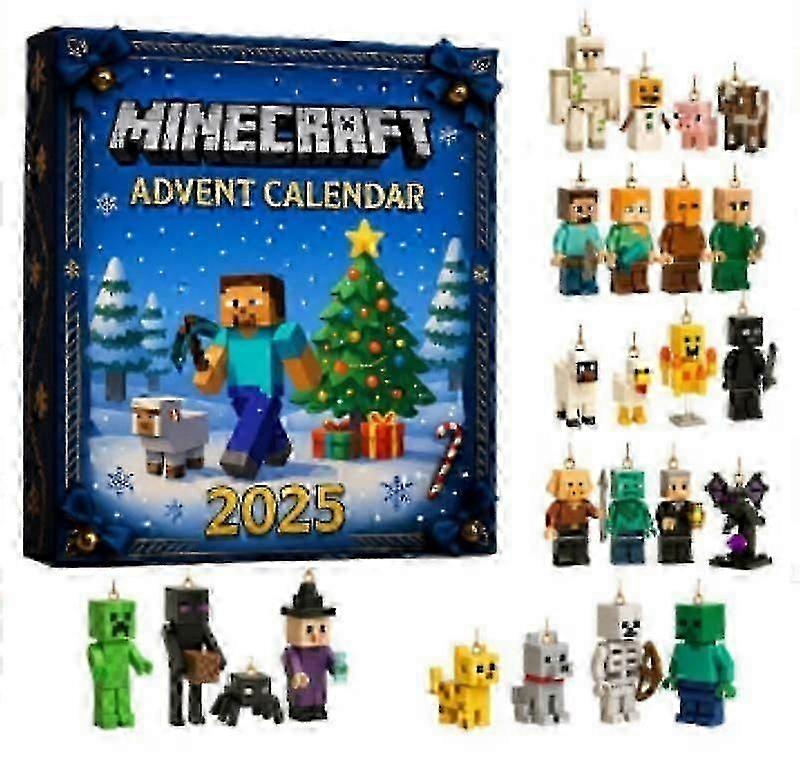 Minecraft Advent לוח שנה קופסה עיוורת מתנת חג המולד