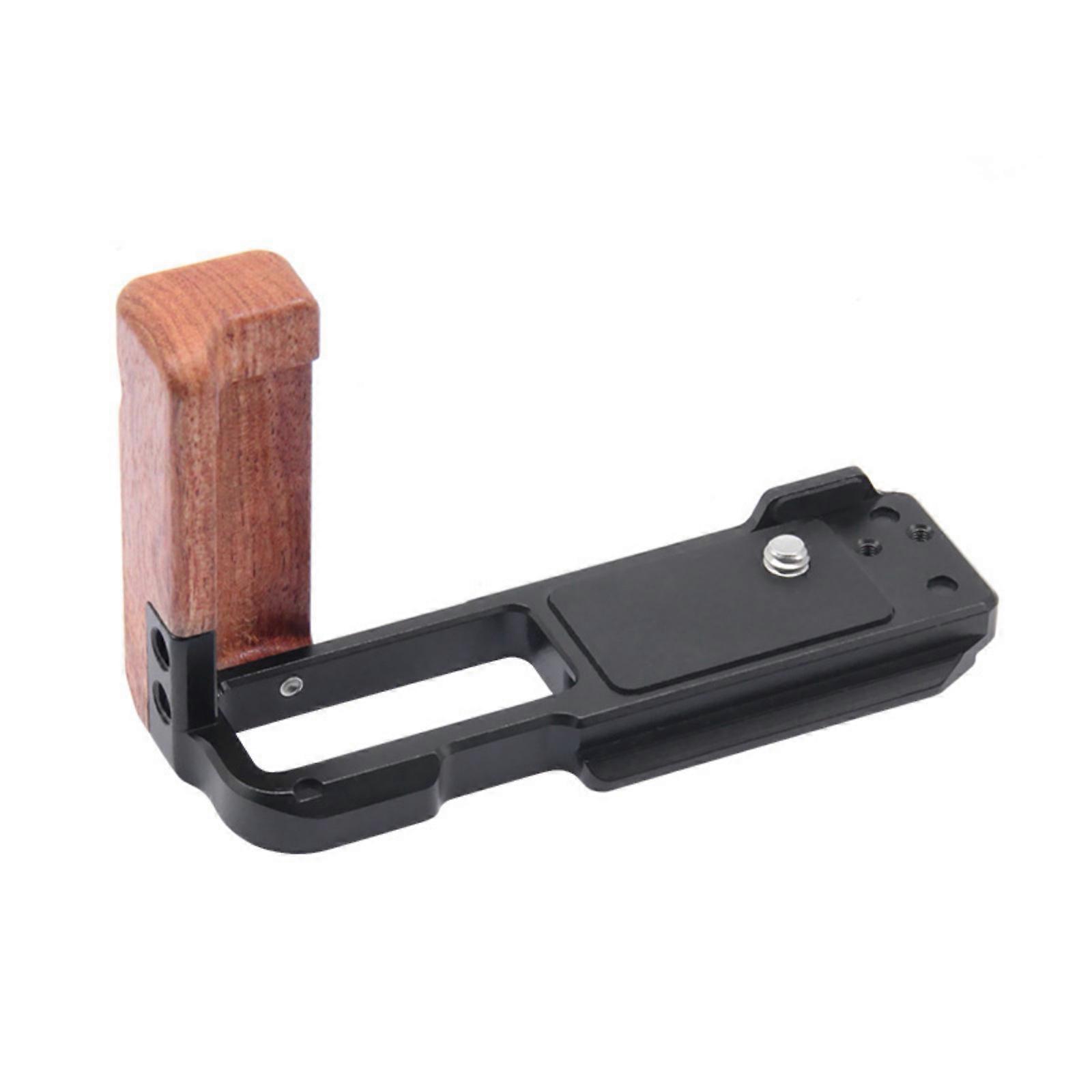 Multifunctional Quick Release Plate for ZV1II Enhances Stability with Pearwood Grip, Aluminum Build, Mounting Multicolor
