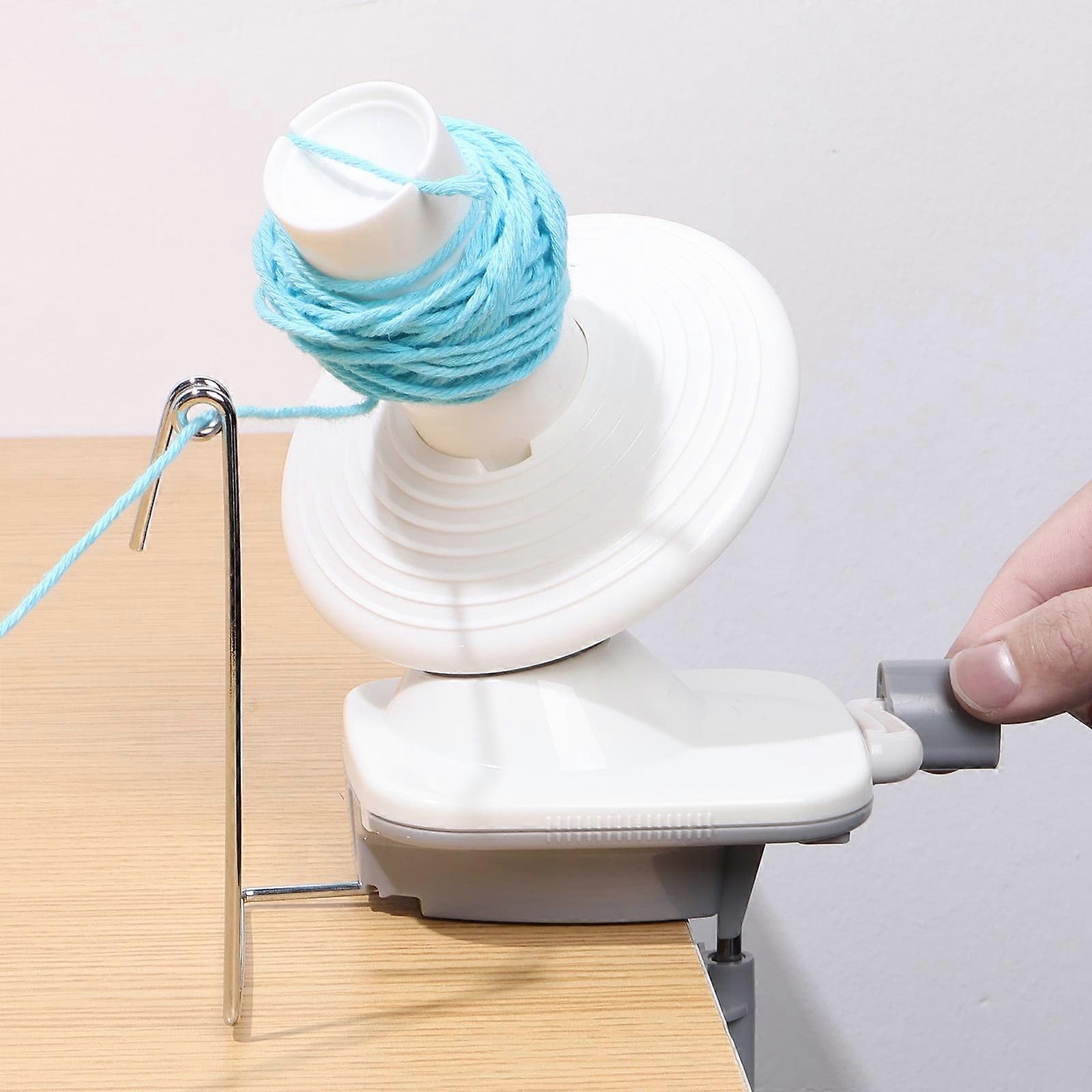 Wekvgz Yarn Winder with Metal Handle, Hand Operated Yarn Ball Spinner with Tabletop Clamp, Detachable, Efficient Cake Winder for Knitting