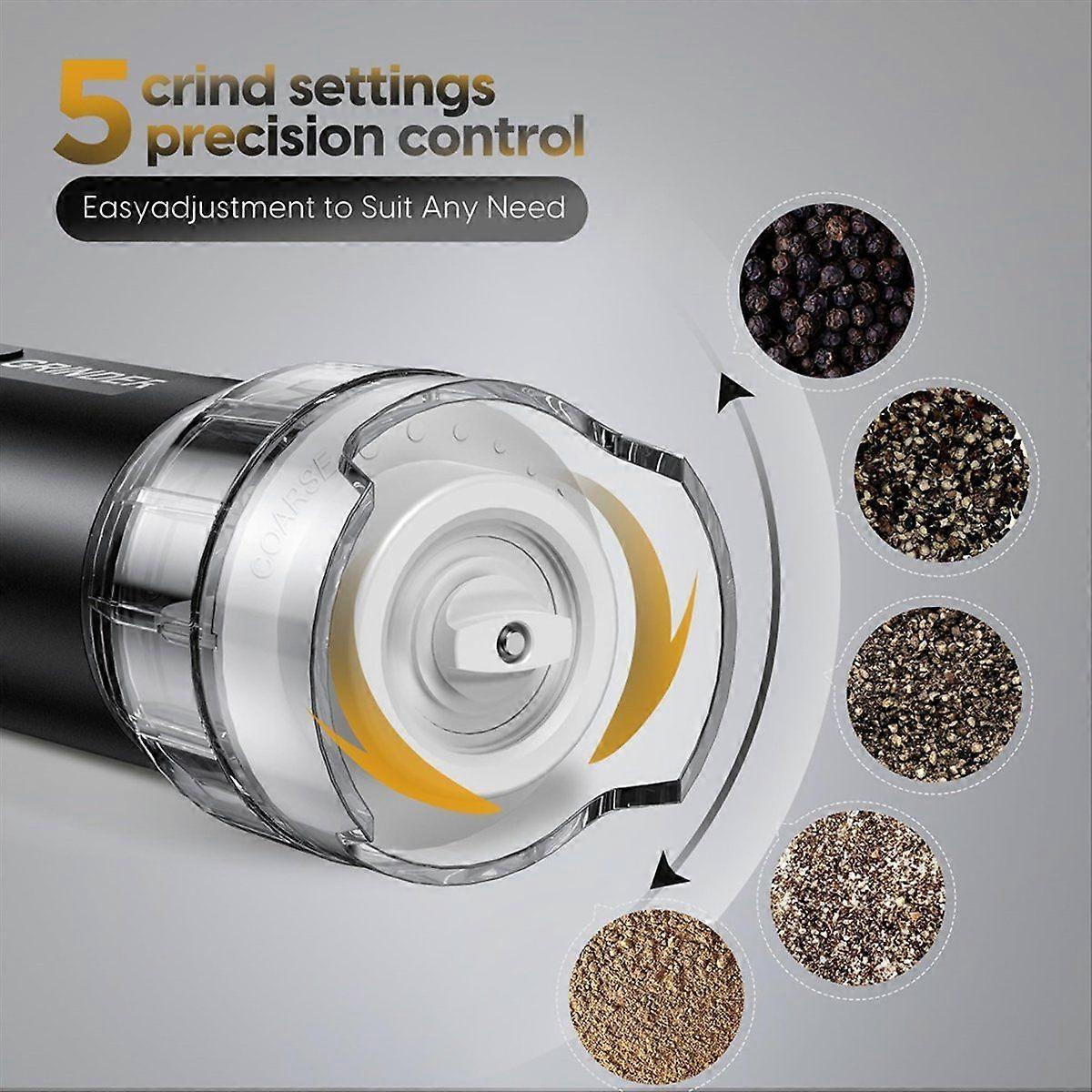 Rechargeable Automatic Salt and Pepper Grinder Set