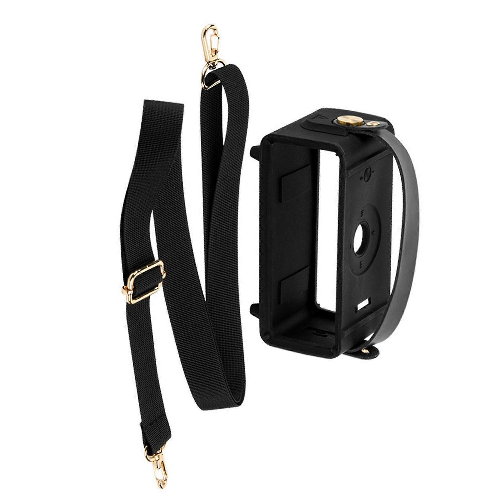 Shockproofs Soft Protective Skin for EmbertonII Bluetooth-compatible Speaker Travel Carrying Case with Straps  Black