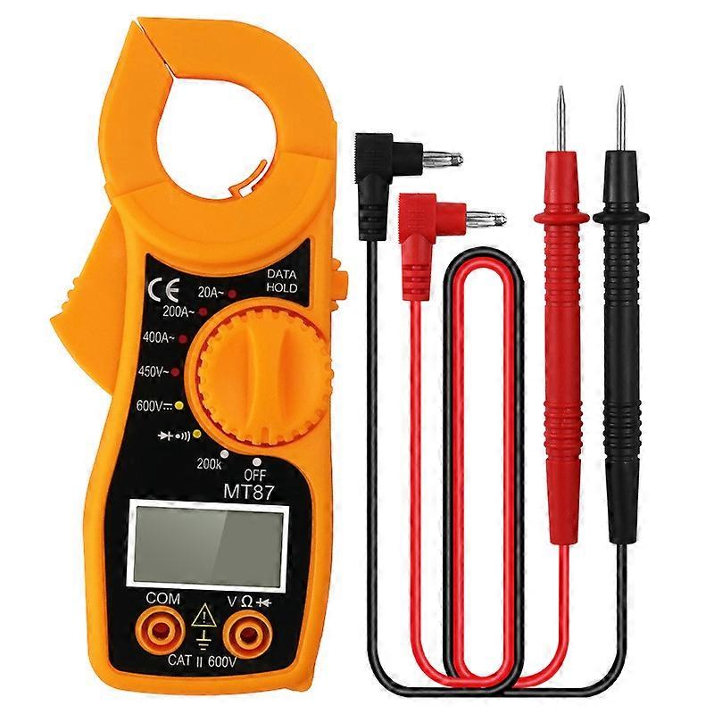 Professional Digital Clamps Meter With Resistance Testing Magnetic Interferences Reduction And 25mm Jaw Lockable Measurement Values Multicolor