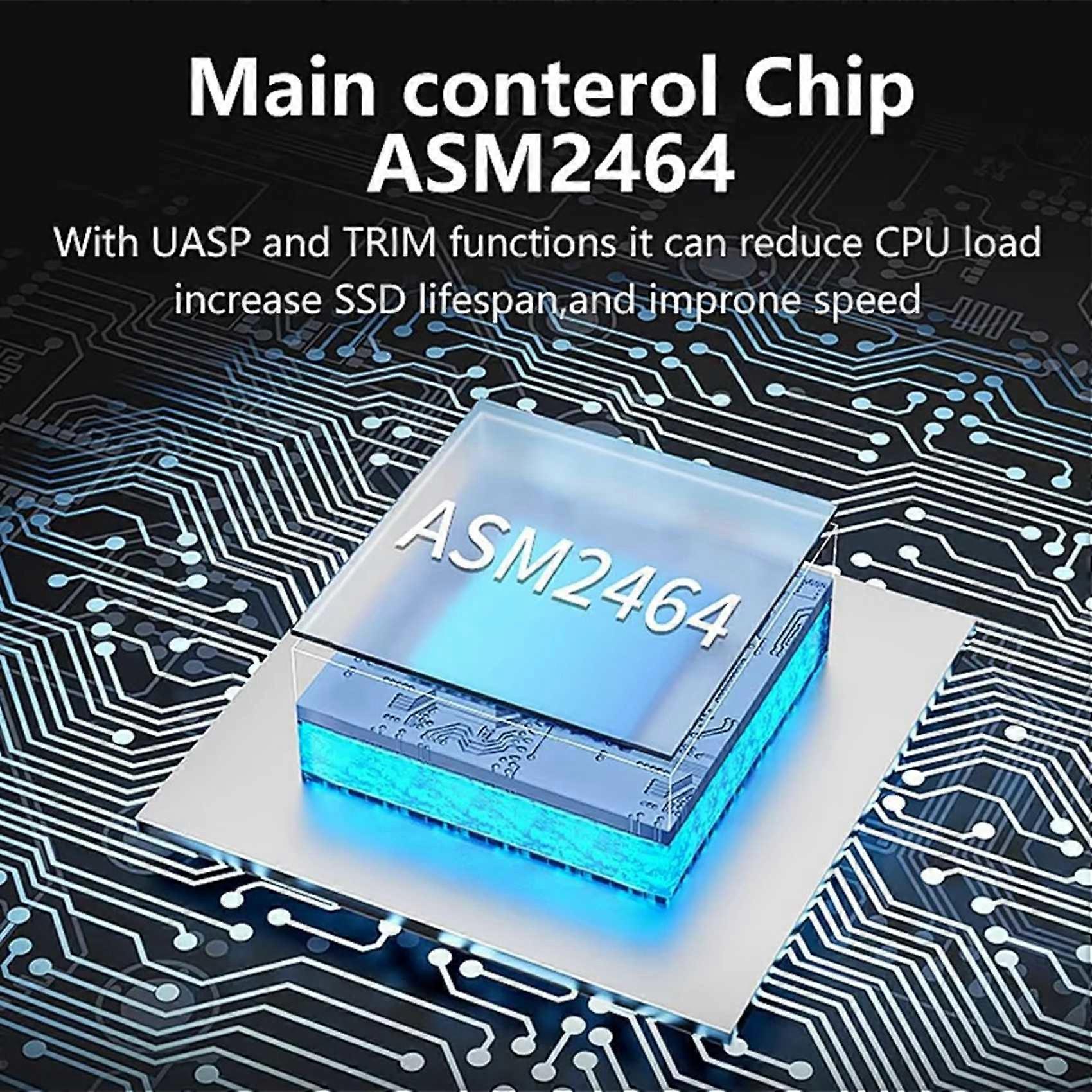 USB 4.0 40Gbps M.2 NVMe SSD Enclosure for Thunderbolt 4/3 USB 3.2/3.1/3.0 ASM2464 External Hard Drive Case for PC