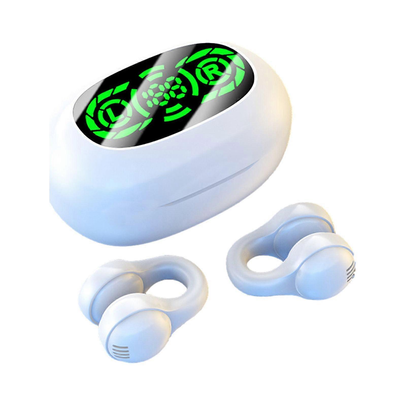 Zeceouar Wireless Bluetooth Earphones, Ear Clip Style, Compatible with iOS/Android, Hi-Fi Sound, BT 5.3, Digital Display