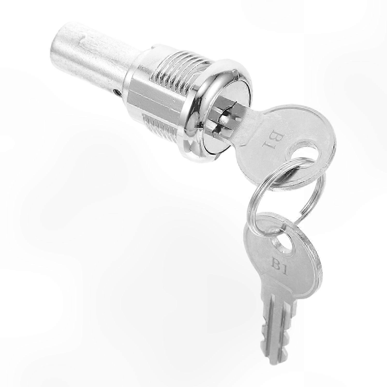 Vending Machine Security Lock Mechanism Flat Tubular Design Silver 6.70x2.20x2.20CM 1 Set