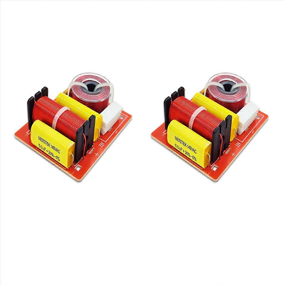 2X Speaker 2 Way Audio Board Frequency Divider Treble Bass 2 Unit Crossover Filters 120W Bookshelf H