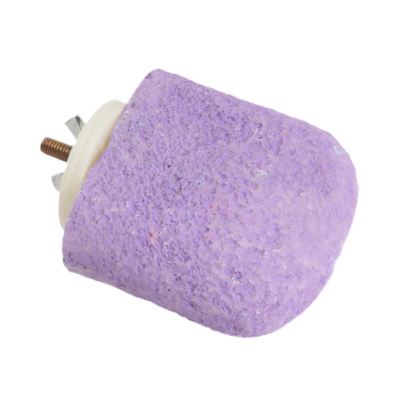 Perch Platform with Beak Grinding Stand for Conures, Easy Cage Mount Training Accessory, Purple