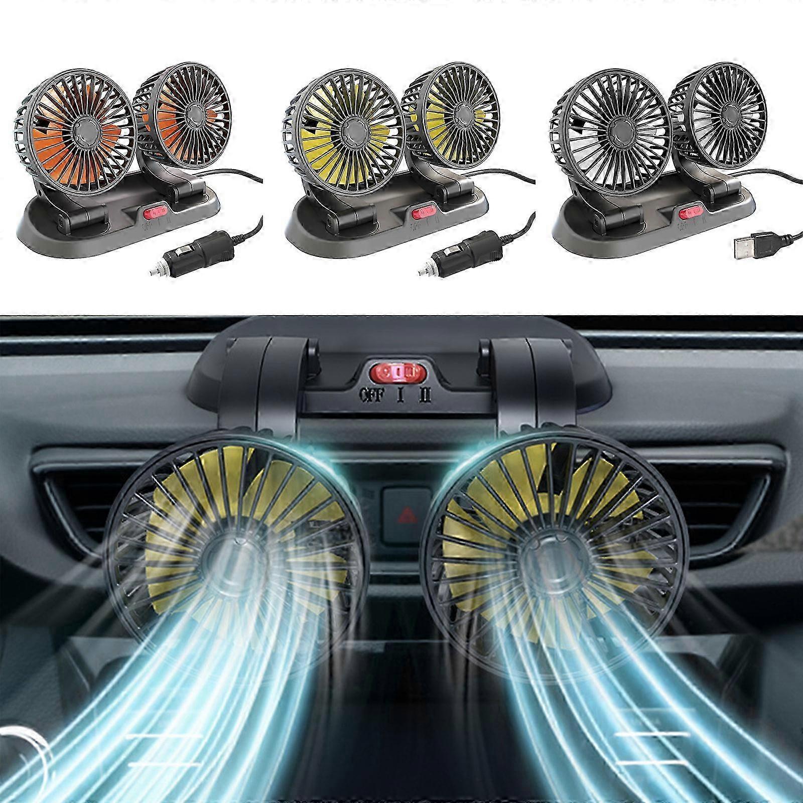 Fan with Flexible Bases Usb Powered Fan Adjustable 3 Speeds for Car