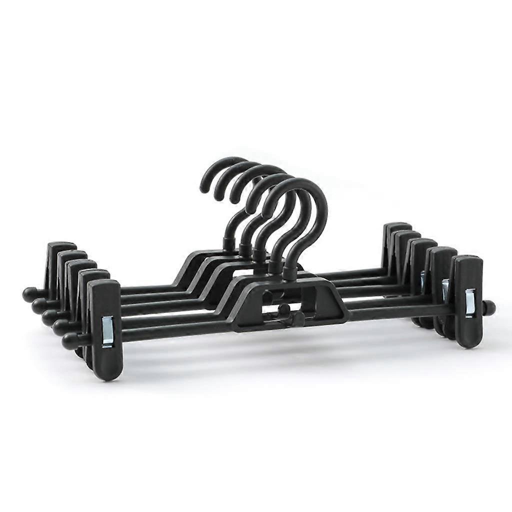 Skirt Hanger with NonSlip Plastic Clips, 360° Rotating Hook, SpaceSaving Stackable Wardrobe Organizer