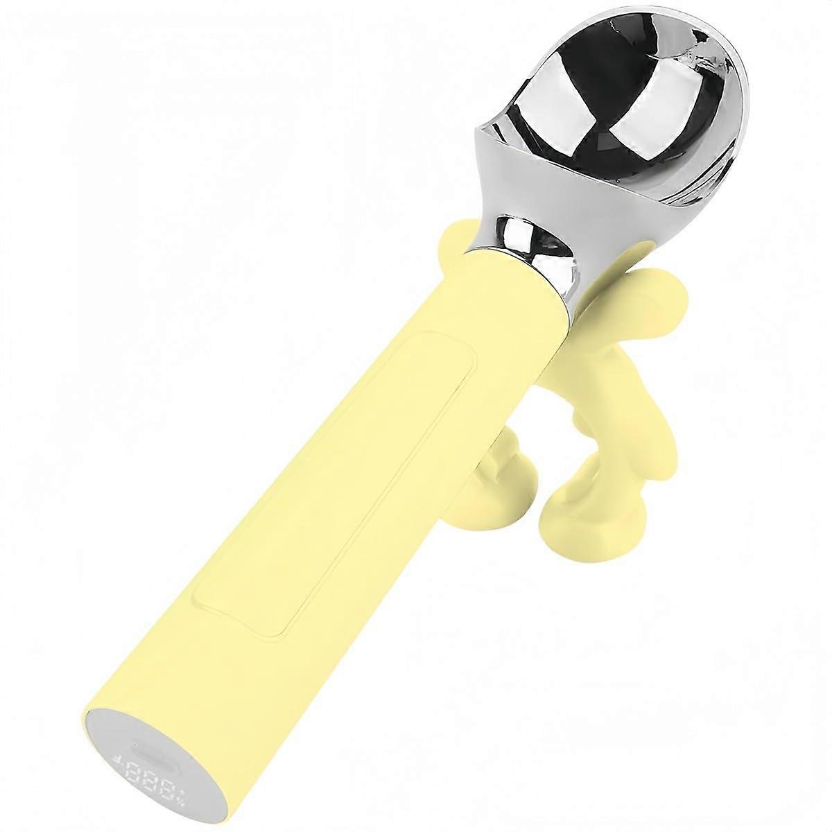 Electric Heated Ice Cream Scoop with LED Display, Rechargeable 2000mAh Waterproof Alloy Handle