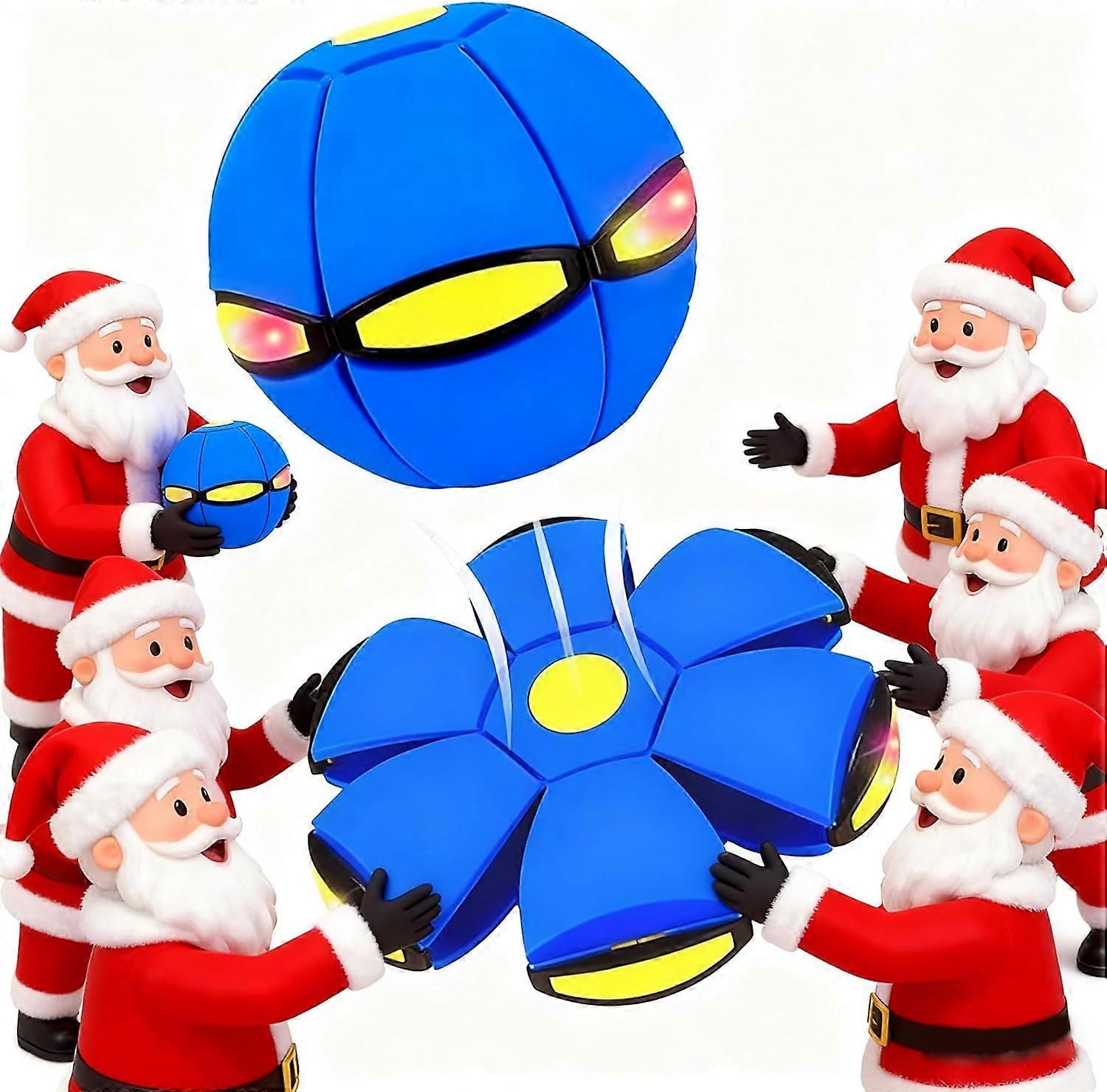 4Pack Magic Meta Ball Children's Bouncing Metaball, Parent-Child Interaction Magic Flying Saucer, Dual Form Freely Switchable with 6 Light (Mix)