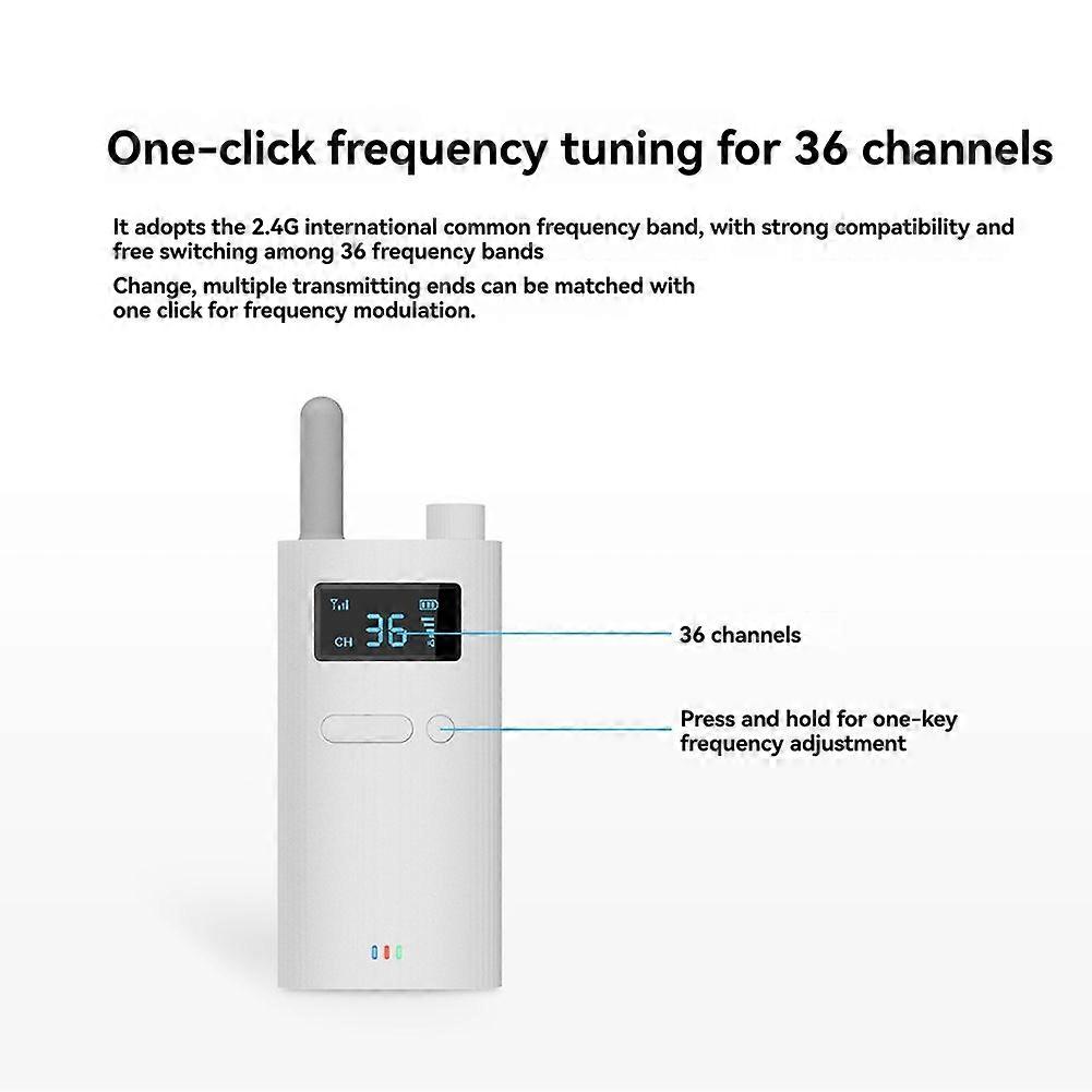 2.4G Wireless Explainer Microphone One-to-Many Audio Transmitter Receiver Outdoor Microphone