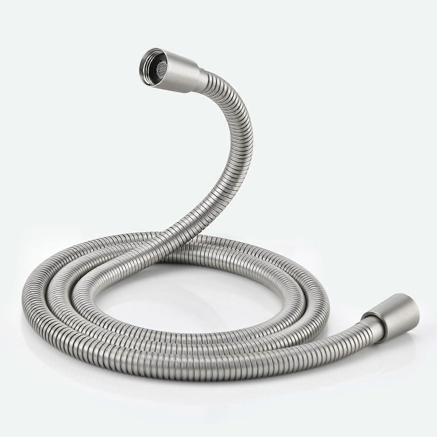 Brushed Nickel Shower Hose Extra Long 304 Stainless Steel Handheld Showerhead Hose, Anti Winding Interface, With Brass Insert And Nut - durable Rv Sh