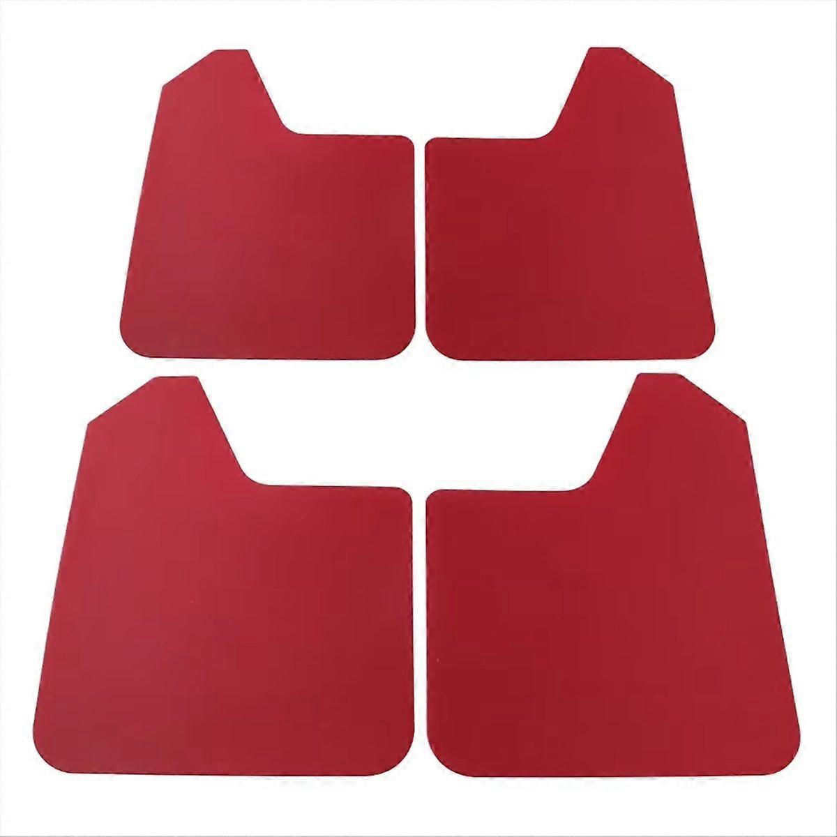 4PCS Universal Red Car Splash Guard Mud Flaps for Car Pickup SUV