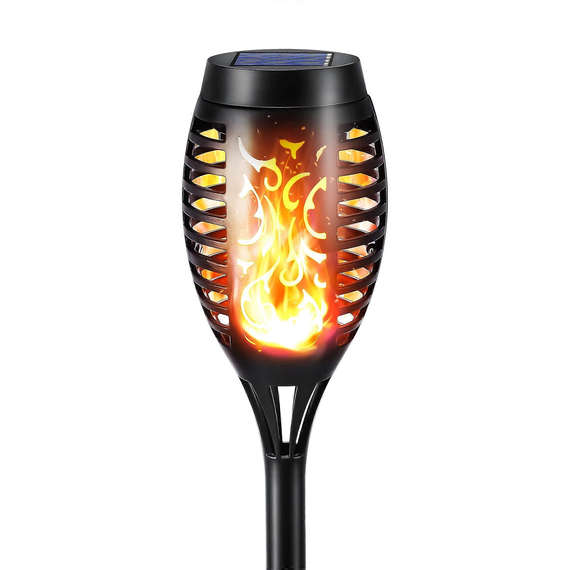 Solar Torch Lights with Realistic Flickering Flames, IP65 Waterproof Solar Powered Pathway Lights for Garden, Yard, Patio