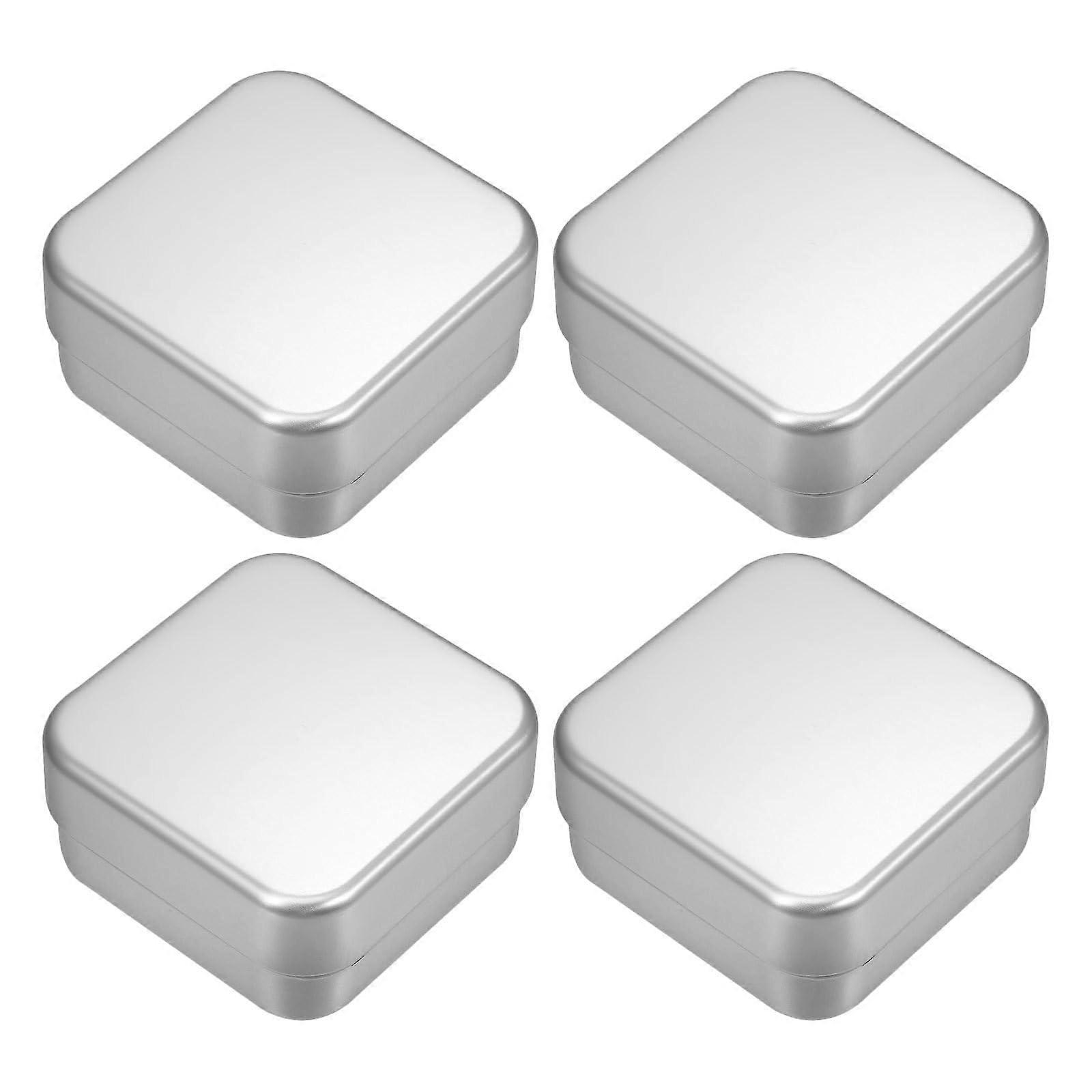 Soap Travel Case Set of 4, DoubleLayer Aluminum Soap Dish with Drainage and Lid for Shower and Travel