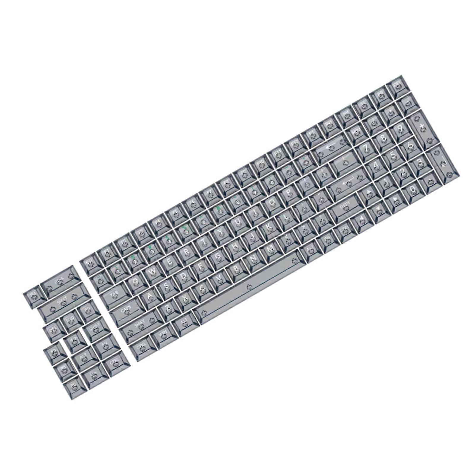Multiple Layout Choices 115Keycaps Long lasting Clear Keycaps for Mechanical Keyboards, Easy to Install and Maintain Multicolor