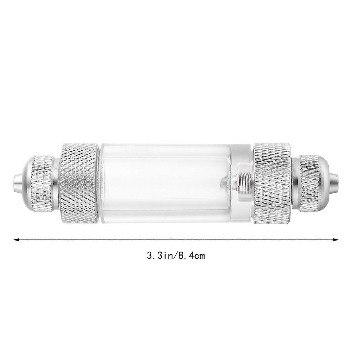 Counter for Co2 Double Head Diffuser for Aquarium Silver