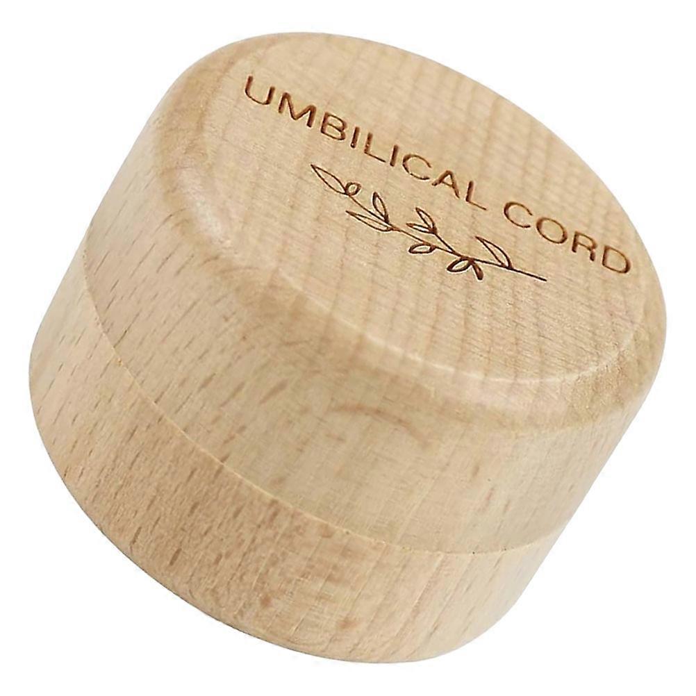 Wooden Baby Keepsake Box Umbilical Cord Storage Case with Seal