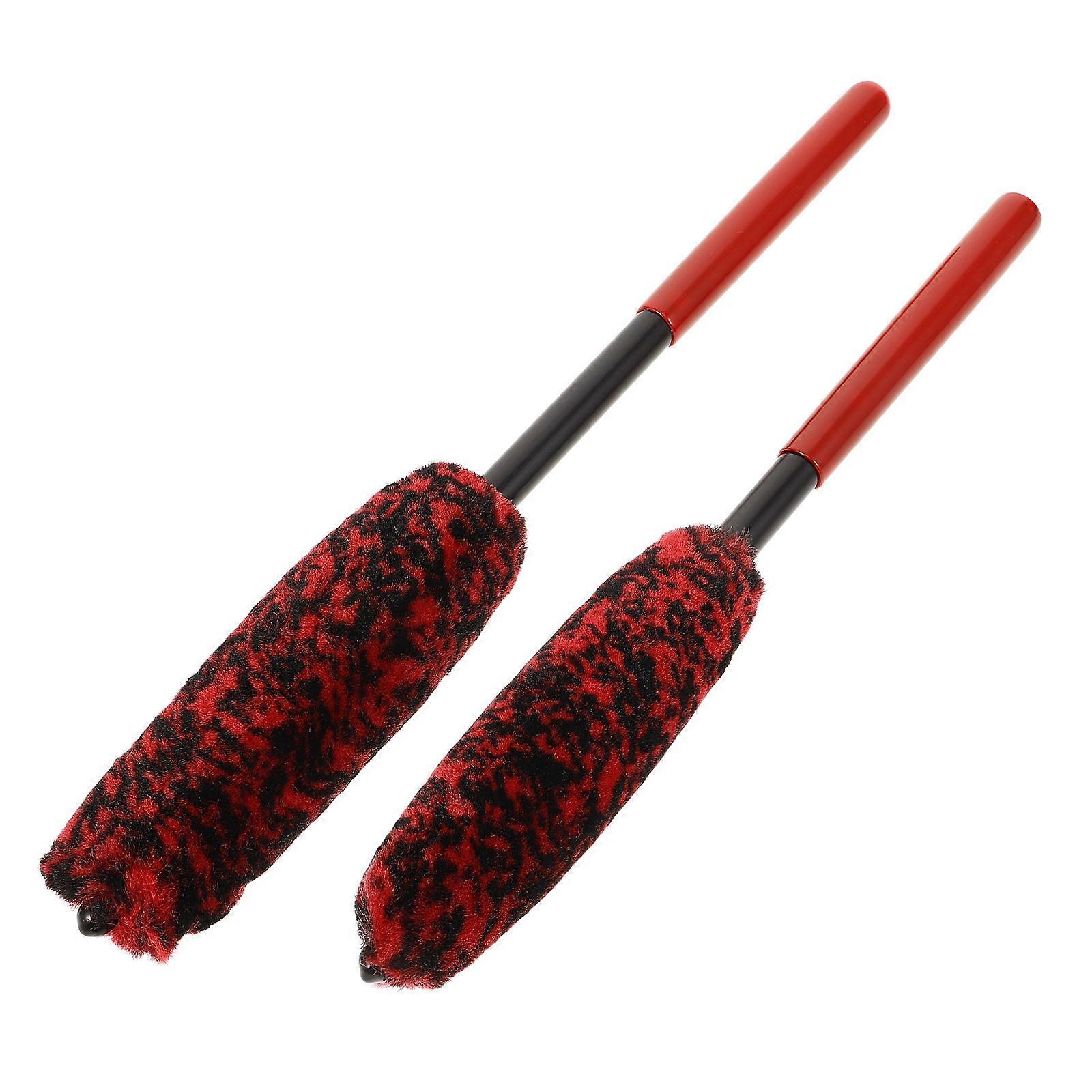 Wheel Cleaning Brush 2Pcs for Car Use with Durable Wool Material