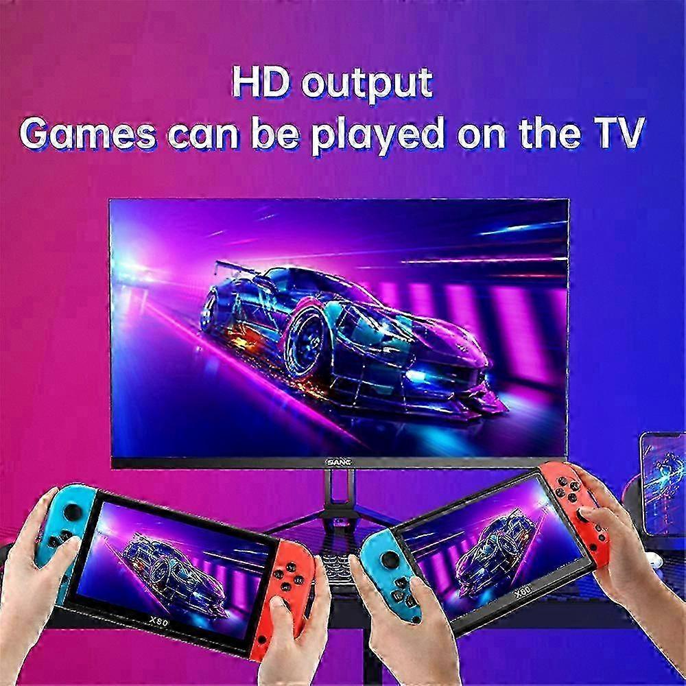 2025 X80 7.0 inch HD Screen Handheld Game Console 20000 Games Video Game Console