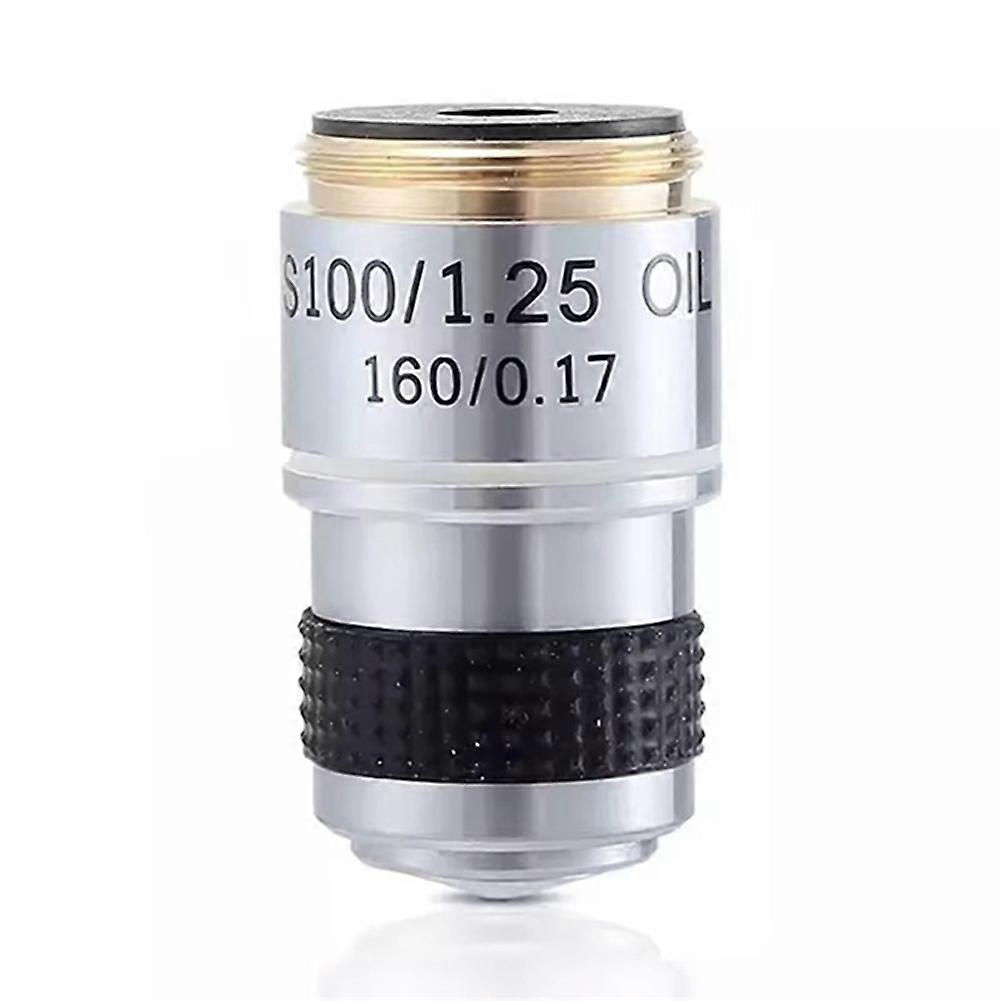 185 100X Biological Microscope Achromatic Objective Lens Microscope Lens Adapters Compact Objective Lens