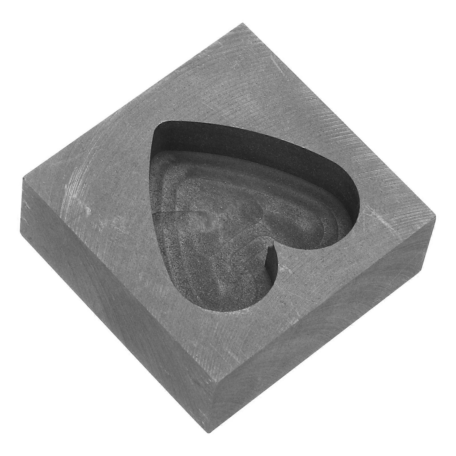 Heart Shape Graphite Mold Casting Mold for Jewelry Melting 3Pcs