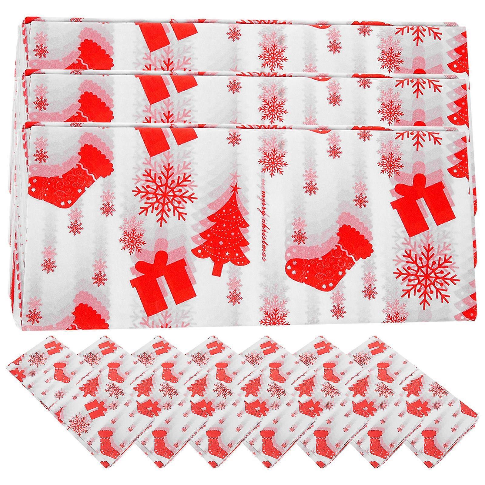 Decorative Paper For Christmas Gifts 66x50cm Red Multi-Function 10 Sheets Packing