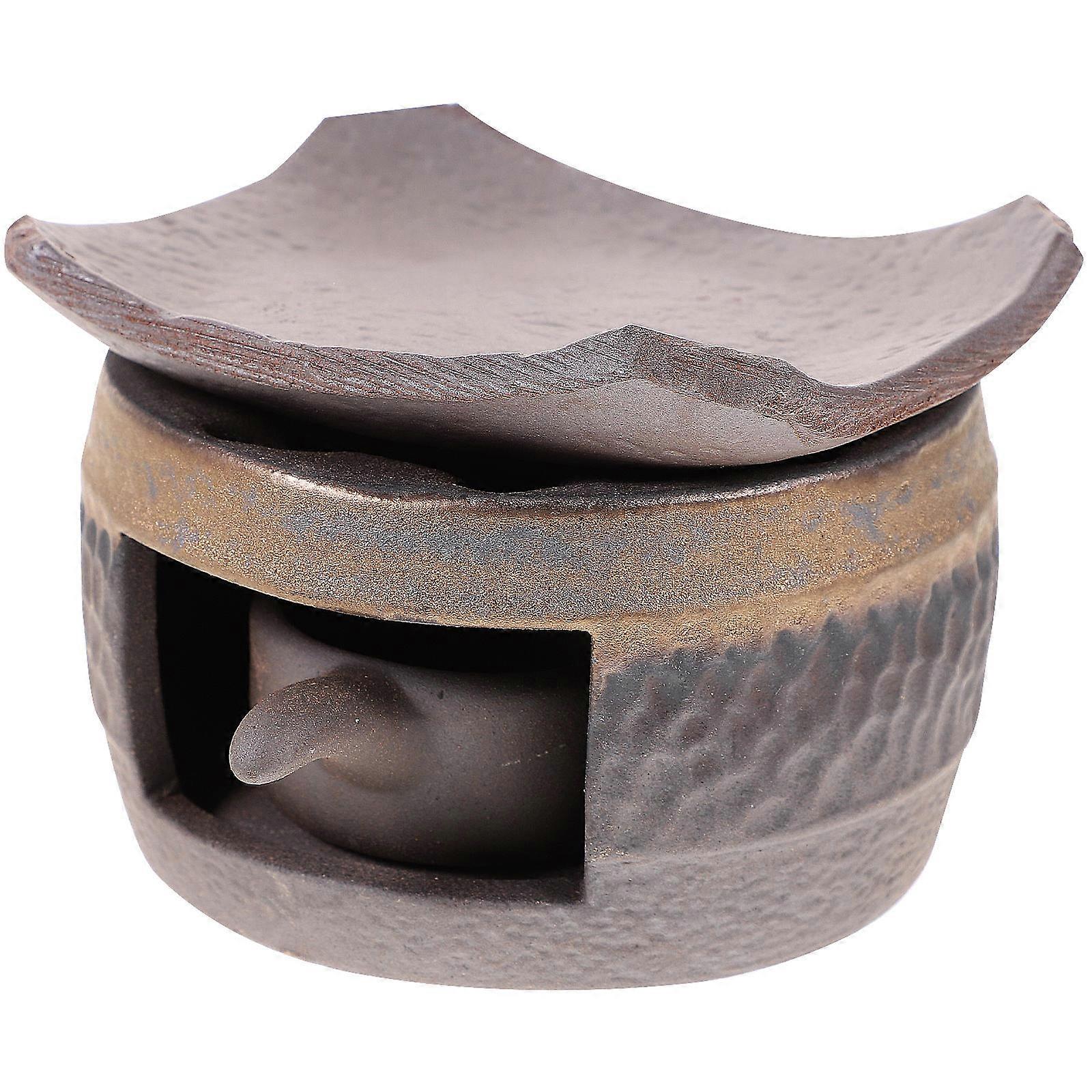 Tea Warmer Ceramic Tea Heater for Decor 1Set with Candle Holder