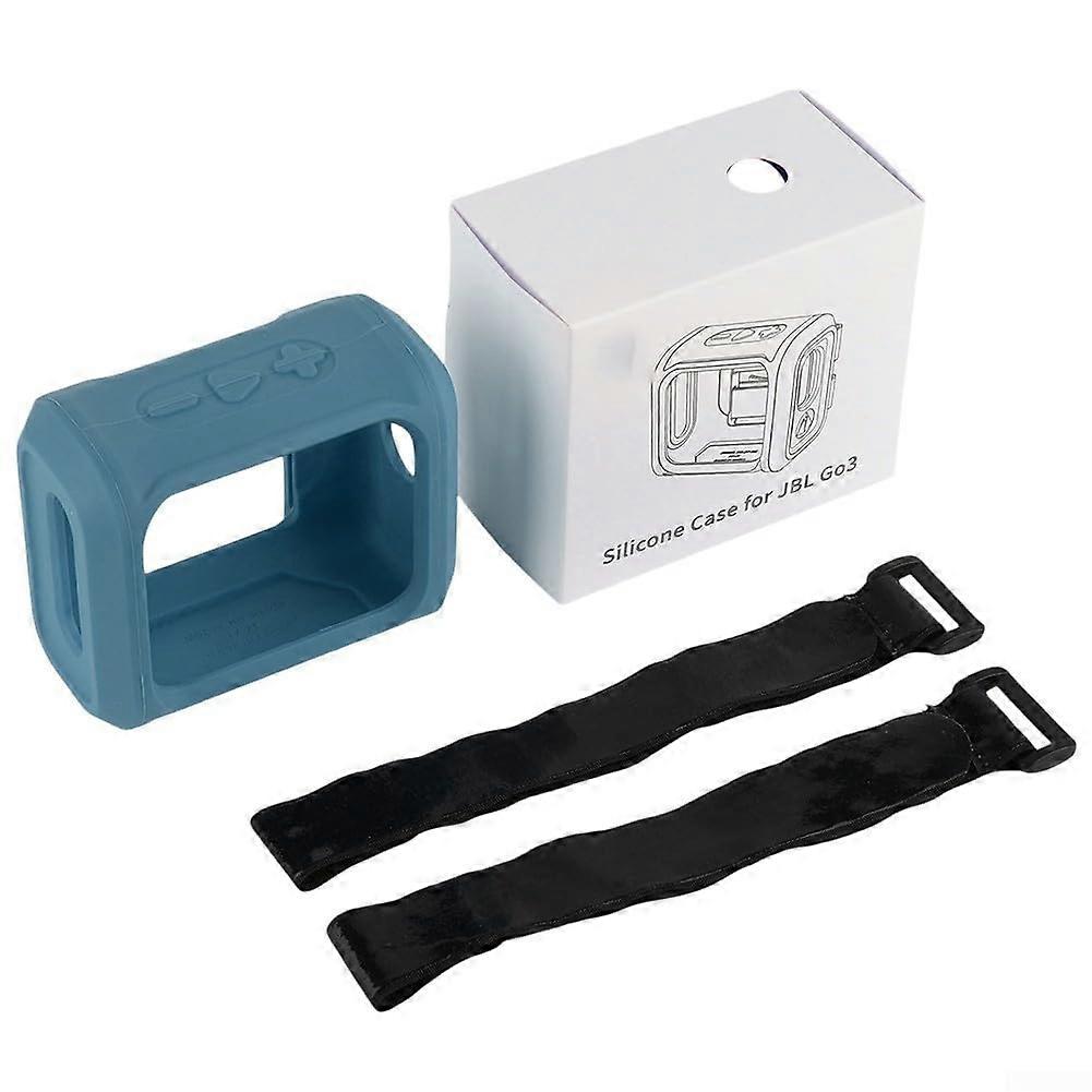 Silicone Speaker Stand Compatible with JBL GO3, Portable Outdoor Stand, Pink and Blue