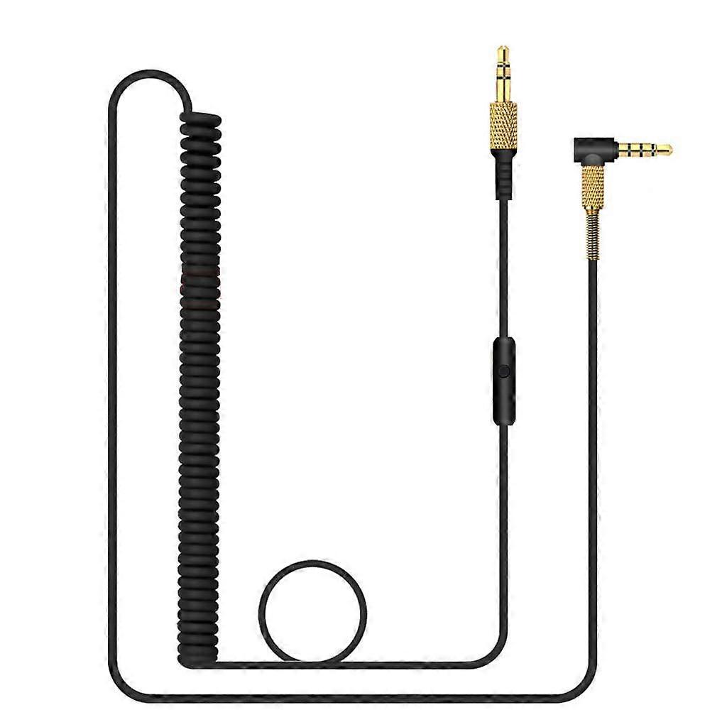 Bluetooth Durable Spring Audio Cable Cord with Single Button Control for Marshall Major II and Monitor