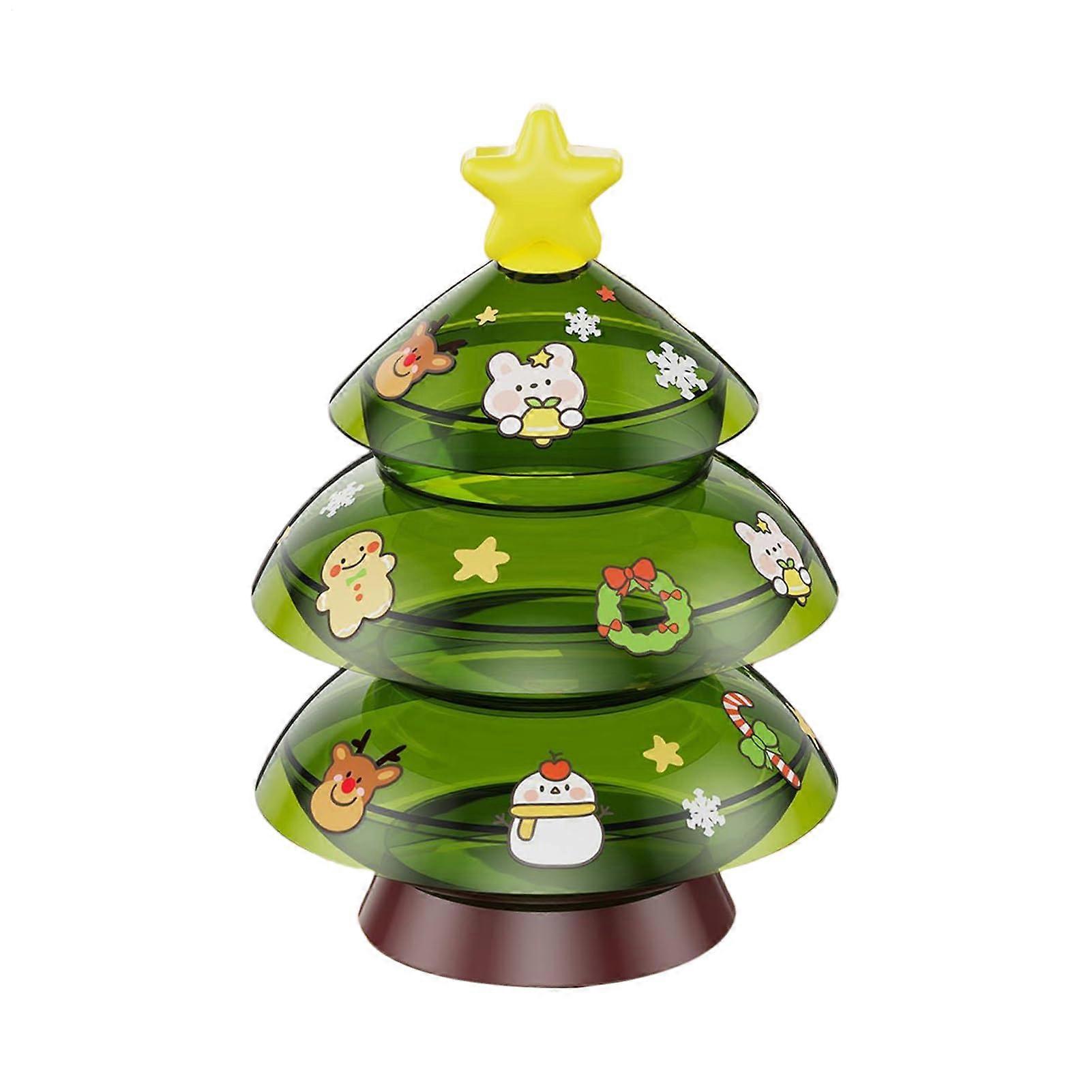 ThreeTier Christmas Tree Snack Server with Stackable Candy Tray for Holiday Parties and Home Decor