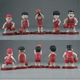Vijf Slam Dunk Master-beeldjes, Q-versie anime-grijpmachine blind box-modellen en poppen.