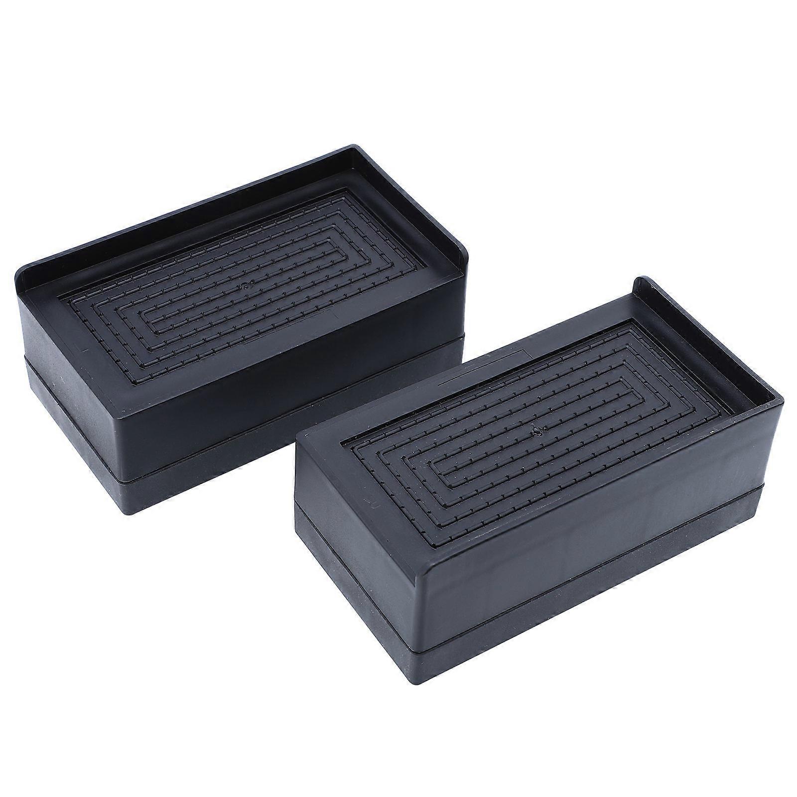 Furniture Shockproof Pads for Washing Machine 2Pcs Black Plastic Material