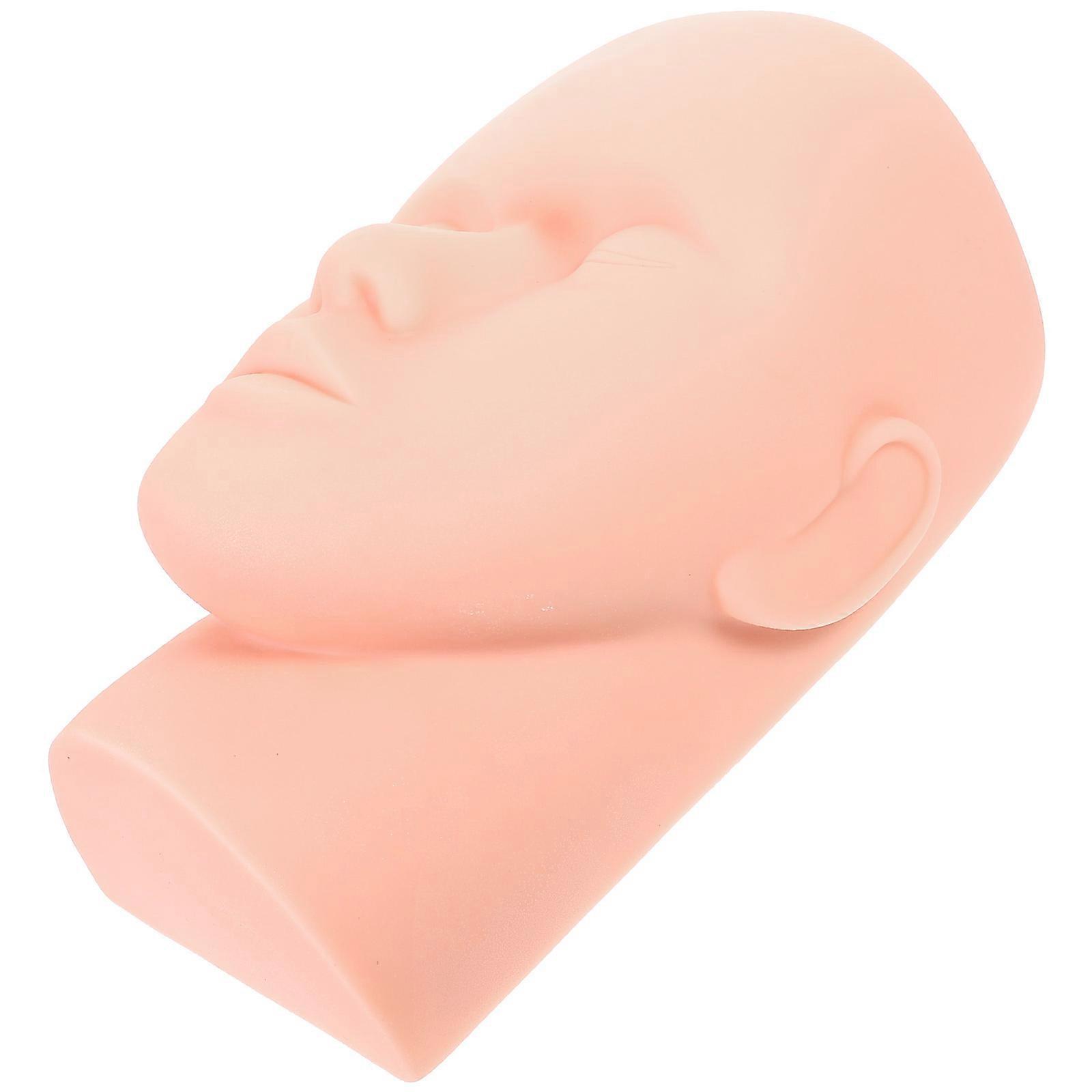 Eyelash Mannequin Head for Lash Extension Training in Reusable PVC Material