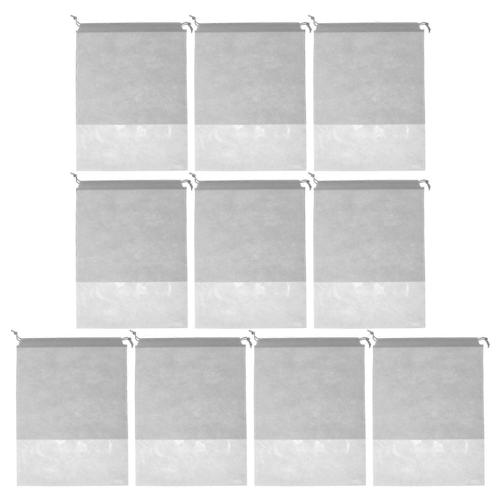 Shoe Drawstring Bags Storage Bags with Transparent Window 10Pcs Set