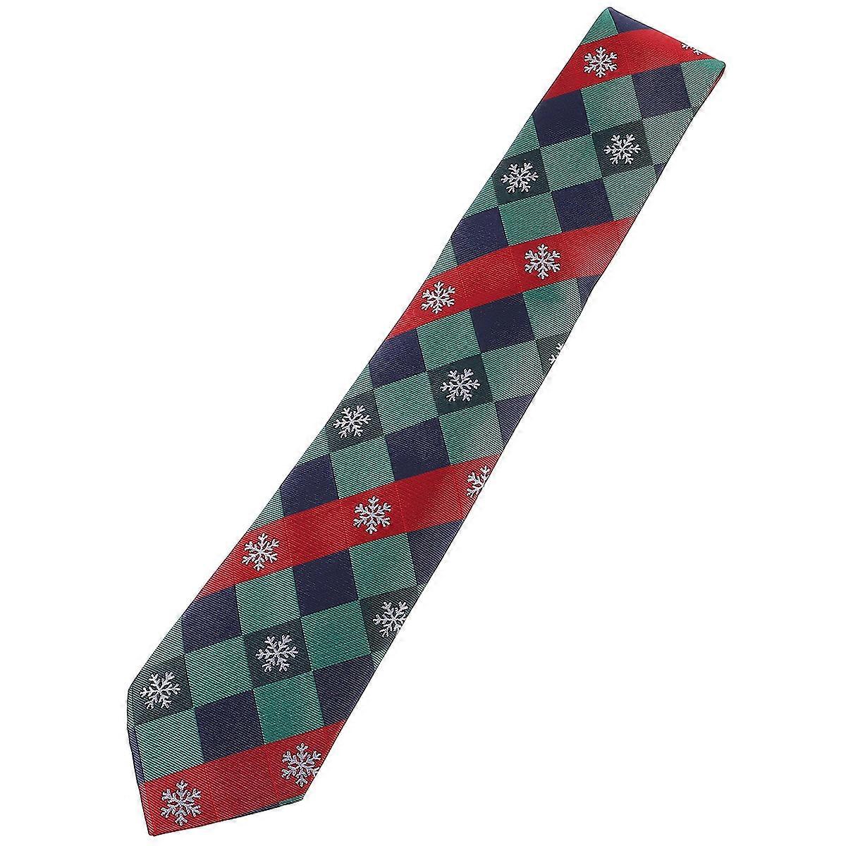 1 Pc Polyester Silk Christmas Necktie Assorted Color Festive Atmosphere Suit Accessory