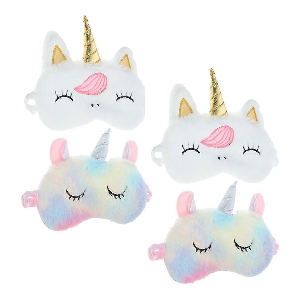Cute Animal Sleeping Eye Mask Soft Blindfold for Sleeping Use 4Pcs