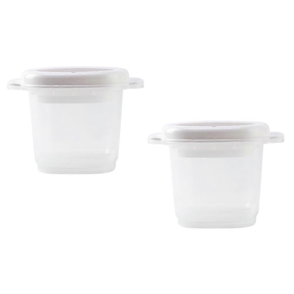 Office Steamed Rice Boxes with PP Material for Microwave Kitchen Use White 2Pcs