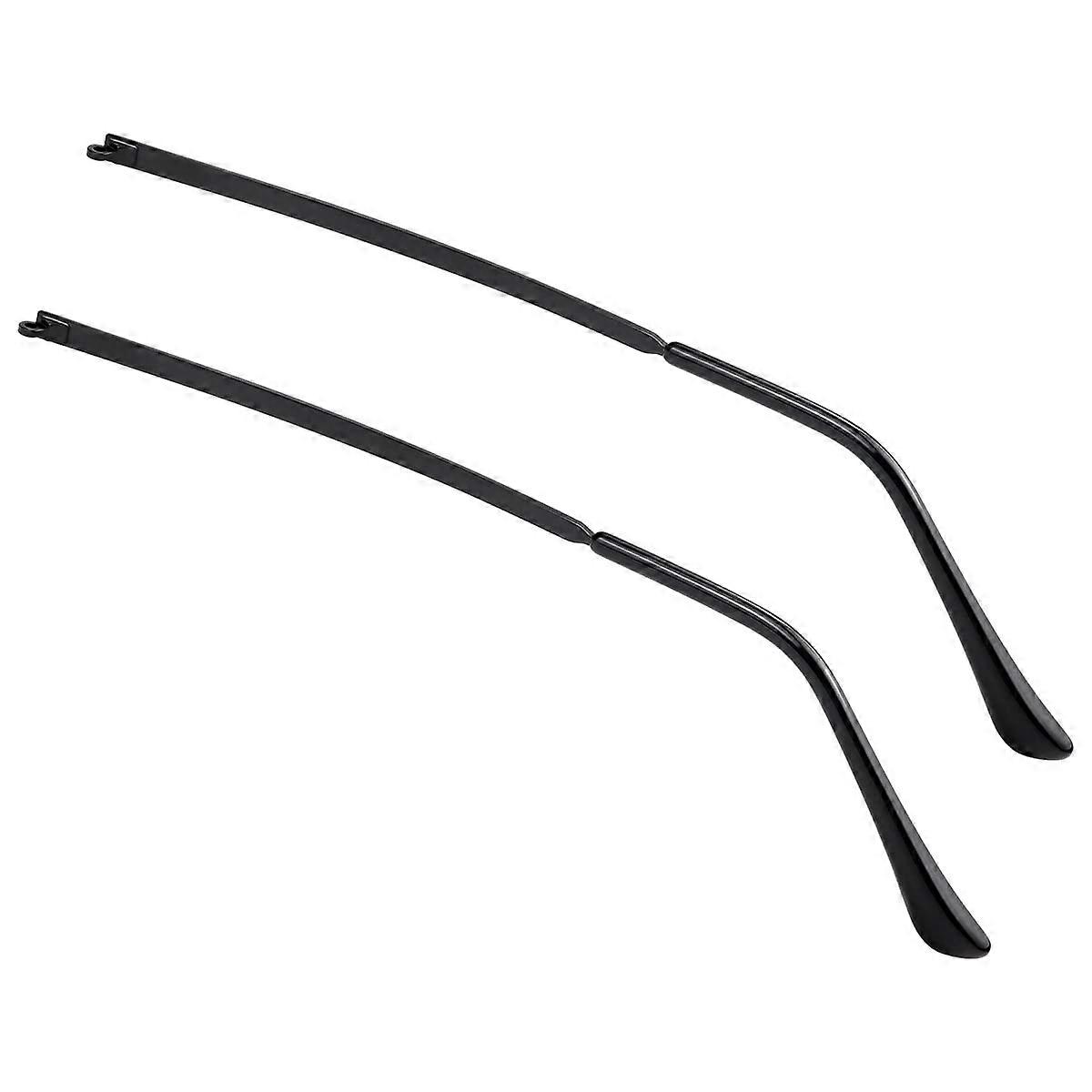 Metal Eyeglass Replacement Temples for Thin Frames, Universal Sunglass Arms Black 1 Pair