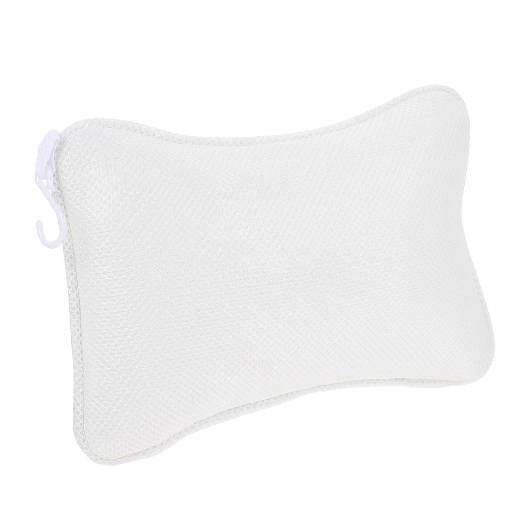 Bath Pillow with Suction Cups QuickDry Mesh Ergonomic Bathtub Headrest for Neck Support