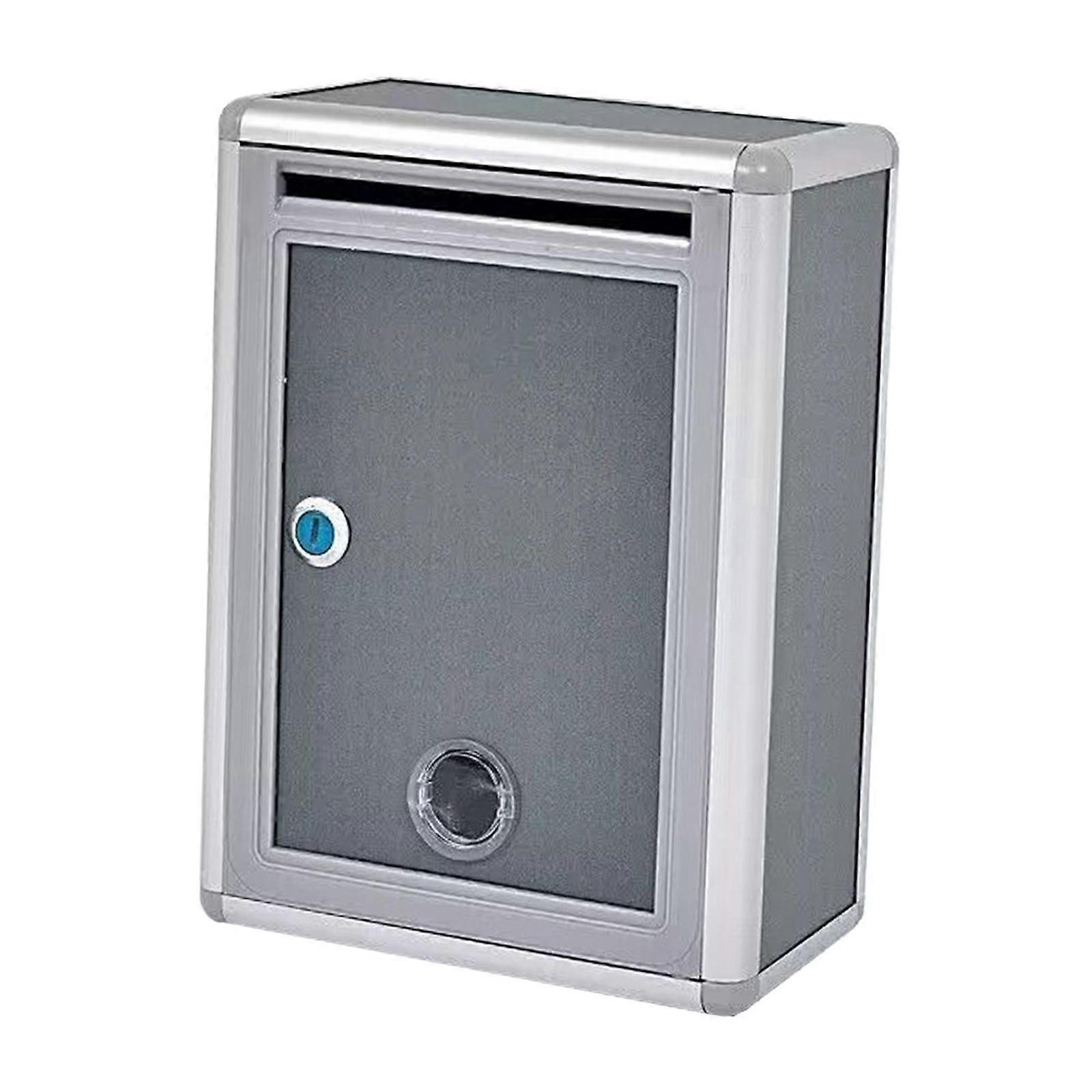 Locking Wall Mounted Mailbox Metal Vertical Postbox Lockable Mailbox
